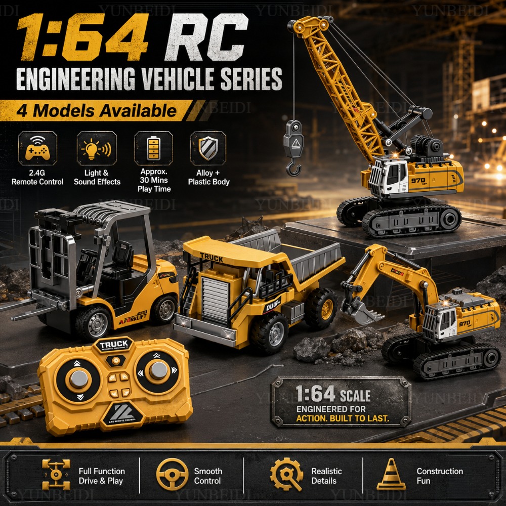 Engine Hoist Crane - Remote Control Mini Alloy Car 1:64