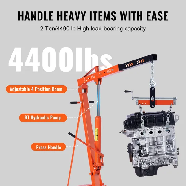 VEVOR Hydraulic Engine Hoist w - Engine Hoist Crane 评论和价格
