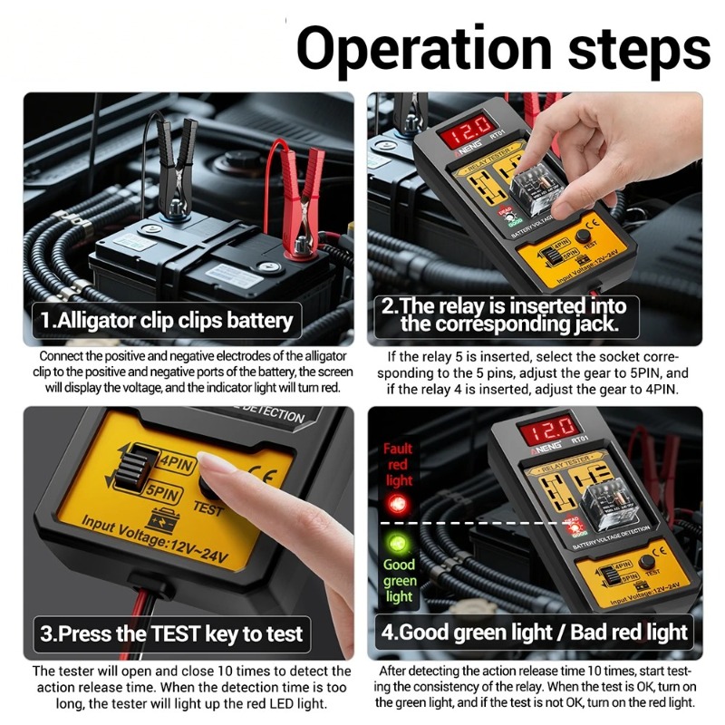 12V 24V Automotive Relay Teste - Battery Load Tester 评论和价格