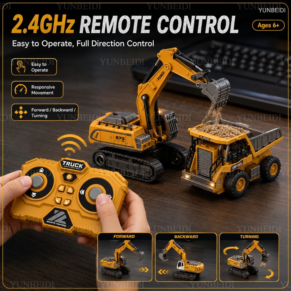 Remote Control Mini Alloy Car  - Engine Hoist Crane 评论和价格
